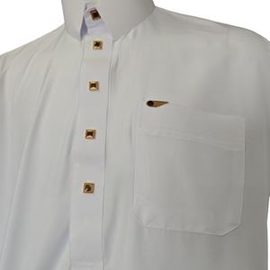 تصميم جديد 2025 بالجملة ملابس إسلامية محتشمة للربيع، عباءة مطرزة بقبة للرجال على الطراز القطري ودبي، ثوب عربي يسمح بمرور الهواء - Product Image 3