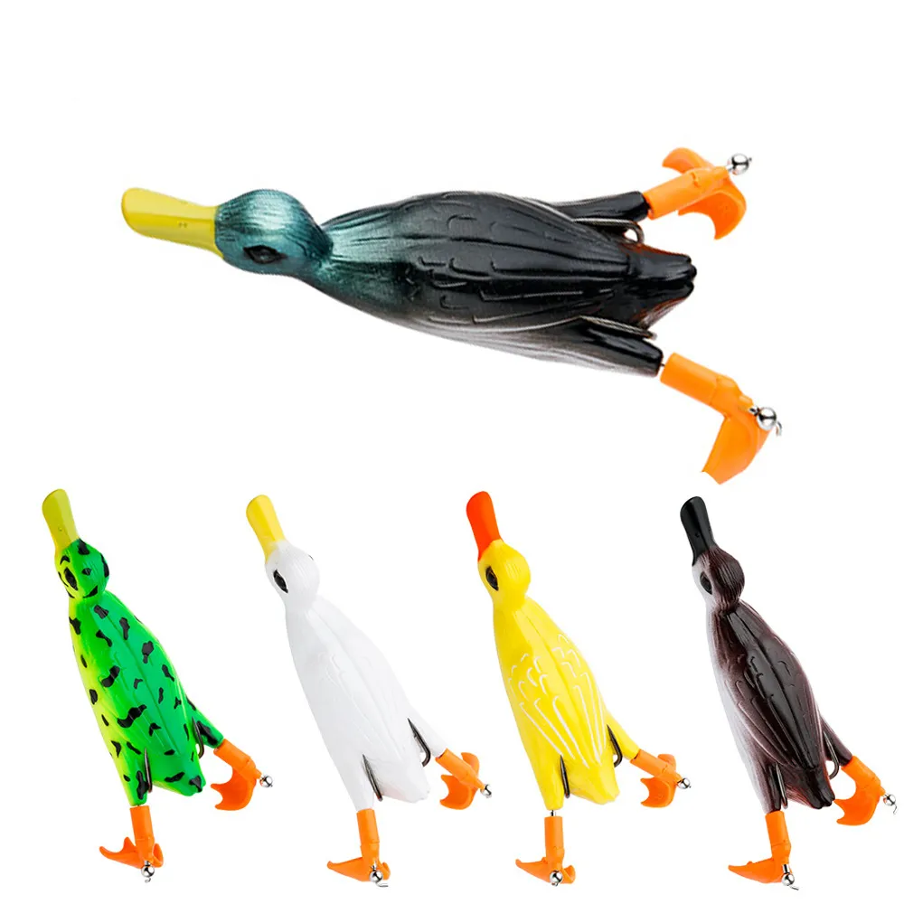 SNEDA 23g 11cm hélice petit canard leurres flottant leurre de pêche souple appât artificiel avec 2 crochets pêche en bateau océan