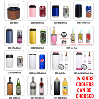 Enfriador de Latas Metálicas Aisladas de 350ml (12oz) para Bebidas Calientes/Frías, Soporte Delgado de Acero Inoxidable para Fiestas, Australia, Estados Unidos, Ohio, Cola