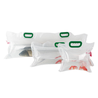 100 pièces de sacs d'emballage pour poissons à double face, 470 microns, thermoscellables, étanches, recyclables, en plastique, gonflables, pour poissons vivants