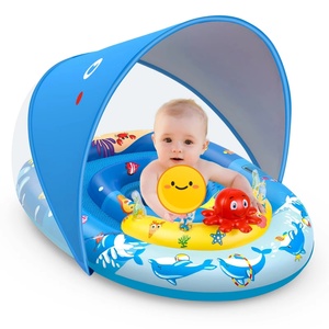 Baby Swimming Float UPF50+ Sun Protection With Canopy and Adjustable Seat for 6-36 Months, Baby Swim Float - Product Image 1
