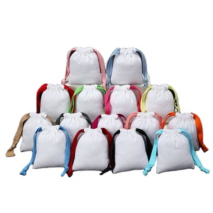 Sac écologique personnalisé, pochette en coton recyclable avec cordon de serrage, emballage durable pour bijoux, cosmétiques, marque verte, vente en gros - Product Image 2