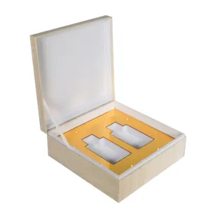 Индивидуальная роскошная коробка для косметики и духов со светодиодной подсветкой, специальная бумажная деревянная Подарочная коробка для образцов парфюмерного масла
