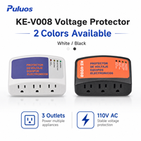 Prise de protection contre les surtensions intelligente Puluos KE-V008 110V 15A, protection contre les surtensions, 3 prises, Power Guard