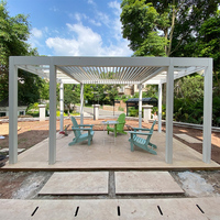 Pergola bioclimatique en aluminium sur mesure avec lames orientables, gazebo de jardin imperméable, conception sur mesure, solution d'ombrage extérieur