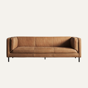 Juego de Sofás Chesterfield de Cuero Genuino de Primera Calidad de Vermont, Muebles Elegantes para Sala de Estar o Apartamento - Product Image 1