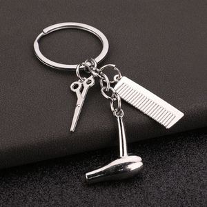 Tijeras de aleación para lavado y corte, Peine eléctrico para desenredar, Colgante de joyería de metal para llavero - Product Image 3