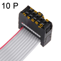 6 8 10 12 14 16 18 20 24 26 30 32 34 PIN tahan air pita Idc konektor kabel 2.5mm Pitch laki-laki mengunci Idc konektor perempuan