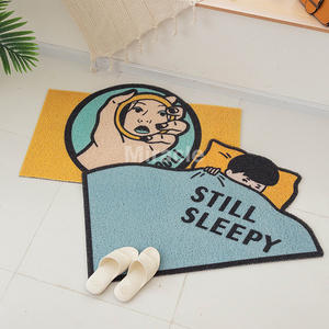 <span class=keywords><strong>Tapis</strong></span> graphiques découpés élégants <span class=keywords><strong>Tapis</strong></span> de bain de sol découpés à l'emporte personnalisée <span class=keywords><strong>Tapis</strong></span> de fleur d'entrée de porte d'épaisseur de 8mm pour le sol - Product Image 6