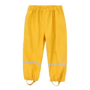 Pantalones de lluvia impermeables para niños y niñas, pantalón reflectante de algodón, sólido, para exteriores