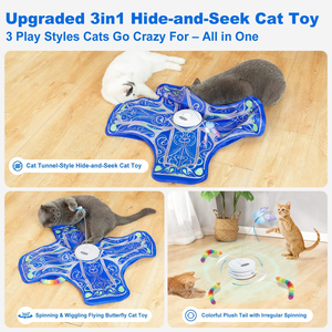 Jouet interactif automatique pour chat activé par le toucher, rechargeable, anti-stress, pour l'exercice des chats d'intérieur, divertissement intelligent pour animaux de compagnie, fournitures pour chats - Product Image 2