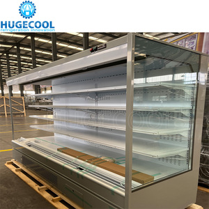 Congélateur Commercial Hugecool, Vitrine Réfrigérée Ouverte Multi-niveaux pour Supermarché, Réfrigérateur à Rideau d'Air pour Viandes, Légumes, Fruits LH-L R - Product Image 2