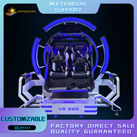 Simulador de Vuelo VR de Doble Asiento para Interiores, Metálico, Star Shuttle, Equipo Somatosensorial para Parques de Juegos, Lugares Turísticos, Ciencia y Aeropuertos