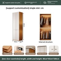 Armoire en bois de style français avec coiffeuse intégrée et rangements, sur mesure pour petits appartements, portes battantes
