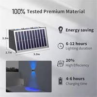 Shingel LED Solaire Paysage Lampe haut et bas Lumineux Extérieur Étanche Solaire Appliques Murales