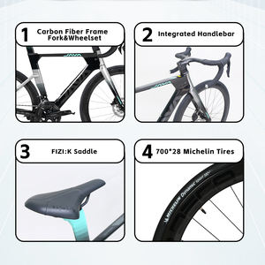 <span class=keywords><strong>Java</strong></span> <span class=keywords><strong>Suprema</strong></span> จักรยานแข่งจักรยานคาร์บอนไฟเบอร์, 700C 24สปีดจักรยานเสือหมอบดิสก์เบรก7170 Shimano - Product Image 3