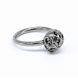 yunnique <b>Skull</b> Design Titanium Steel <b>Ring</b> Retro Geometric Pattern Fashion Jewelry Gift - Product Image 2