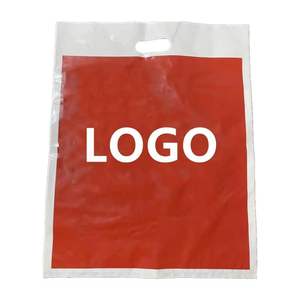 Factory Price Custom Logo Printed PE Plastic Die Cut Thank You Carrier Shopping Packaging Bags