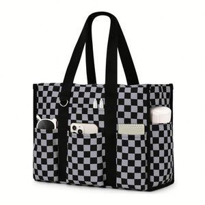 Sac fourre-tout à fermeture éclair avec poches extérieures pour femmes actives, enseignantes, infirmières, sac de rangement - Product Image 3
