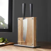 Affordable Retail Wholesale Clear Acrylic Knife Block 