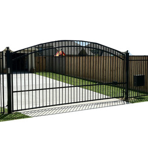 Porte principale en métal moderne et personnalisée pour allée, usage domestique, décoration, treillis pour maison, jardin, ferme, protection de la vie privée, sécurité - Product Image 3