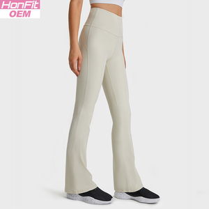 Di alta qualità <span class=keywords><strong>in</strong></span> nylon 80% 20% spandex da donna a vita alta da donna con Leggings da Yoga <span class=keywords><strong>in</strong></span> tinta unita da donna - Product Image 1