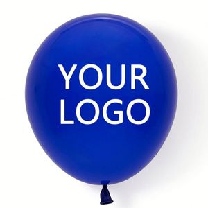 Globos Redondos Azules Oscuros de 12, 18, 24 y 36 Pulgadas, Globos de Látex Impresos con Logotipo Personalizado para Publicidad - Product Image 1