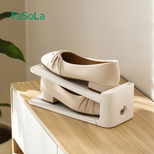 FaSoLa Doppelschicht-Schuh regal halterung mit verdicktem, einfachem Aufbewahrung werkzeug Einstellbare Schicht abscheider Einfacher Schuh organisator - Product Image 5