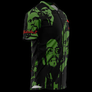 Camiseta de béisbol clásica con patrón de Malcom X para hombre, camisas verdes estampadas, fabricante de ropa - Product Image 3