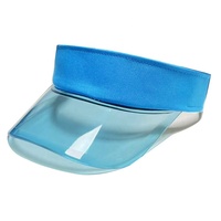 Chapeau de plage d'été à la mode pour femmes avec bord en PVC transparent Logo personnalisé visière léopard pour l'extérieur et le sport en gros