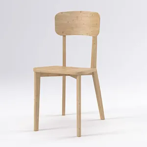 Conjunto de cadeiras e mesa de madeira simples para quarto infantil, cadeiras x com encosto cruzado em madeira de faia rústica