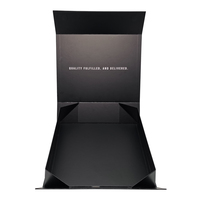 Boîte cadeau de luxe personnalisée, grande, noire, pliable, pour t-shirts, vêtements, boîte rigide en carton, boîte d'emballage magnétique pour sweat-shirts, costumes, vêtements