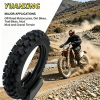 Pneu tout-terrain 2.50-10 en gros avec chambre à air, adhérence équilibrée et résistance à l'usure pour moto tout-terrain adulte