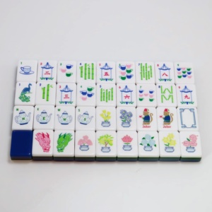 Juego de Mahjong, <span class=keywords><strong>Ajedrez</strong></span> y Póker Portátil Moderno de 4 Capas, Estilo Americano de Lujo, para Niños, con Fichas de Mahjong Plegables de Acrílico - Product Image 2