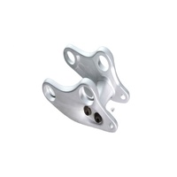 Protection de dérailleur de vélo en aluminium anodisé bleu usiné CNC par électroérosion à fil, design en Y léger pour cadre VTT et transmission