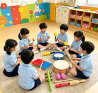 10 adet Orff Vurmalı Çalgılar Seti Çocuklar Ahşap Müzikal Oyuncaklar Erken Eğitim Ritim Band Kiti Bebekler için Okul Öncesi Sınıf