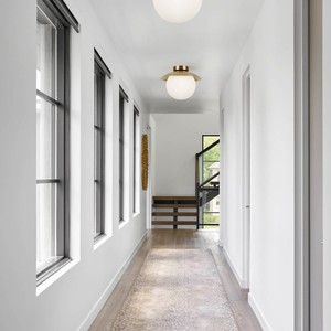 Plafonnier encastré en verre pour chambres, entrées et couloirs des bâtiments résidentiels, luminaire décoratif E14 - Product Image 1