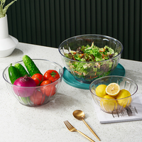 Restaurant Salade Acryl Thee Kommen Pc Food Grade Plastic Groente Transparant Glas Fruitschaal Kopen Acryl Kommen Met Deksel