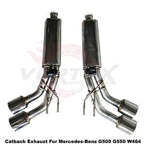 Silenciador de acero inoxidable con salida lateral Vortex y cuatro puntas para Mercedes-Benz G500 G550 W464 2018-2023, actualización. - Product Image 2