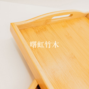 Plateau de service rectangulaire en bambou et bois Shuhong 45x33x5cm, style nordique, pour plateau à fruits - Product Image 4