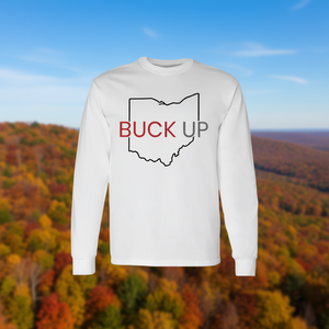 T-shirt a maniche lunghe Ohio Buck Up in cotone premium, taglia unisex per adulti - Product Image 3
