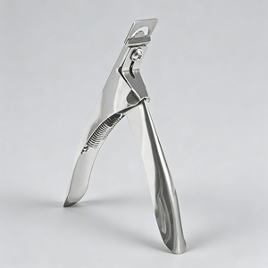 Coupe-ongles droit en acier inoxydable pour manucure et pédicure à domicile, salon de beauté personnel, pour ongles en acrylique et faux ongles - Product Image 2