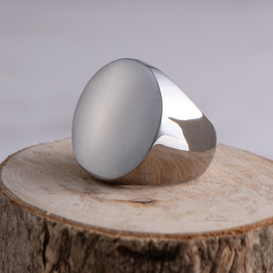 Men's Titanium Steel <b>Ring</b> Round Geometric Design Minimalist Style Gift Jewelry SA156 - Product Image 1