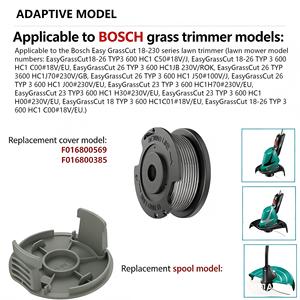 Tapa/Cubierta de Carrete F016F05320 para Desbrozadora Bosch Easy GrassCut18-230, Repuesto de Bobina de Alimentación Automática de Hilo - Product Image 4