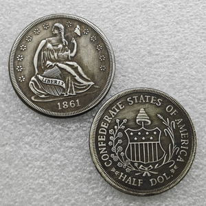 Monedas conmemorativas de los Estados Confederados de 1861 (medio dólar de los Estados Unidos (modelo), regalos, decoración del hogar) - Product Image 1