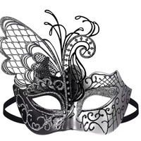 Masque masqué de carnaval vénitien pour hommes et femmes pour Halloween Mardi Gras et bal de promo en PVC pour couples