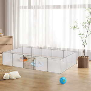 Sıcak Satış Eko Akrilik Plastik Evcil Hayvan Oyun Parkı İç Mekan Köpek Yavrusu Parkı Plastik Egzersiz Parkı Dayanıklı Evcil Hayvan Çiti - Product Image 1