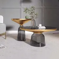 OE-FASHON ग्लास शीर्ष आधुनिक सोफे लकड़ी के कमरे में रहने वाले के लिए डिजाइन नई फर्नीचर सेंटर टेबल
