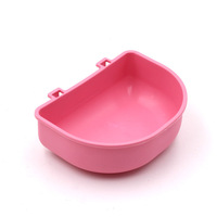 Cuenco colgante para mascotas, alimentador de plástico, cuenco de agua para comida, valla transportadora, barato, gran oferta