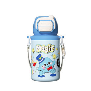 Taza Aislada de Acero Inoxidable 316L de Doble Compartimento para Niños LeMeng, con Correa, Gran Capacidad, Portátil para la Escuela - Product Image 4